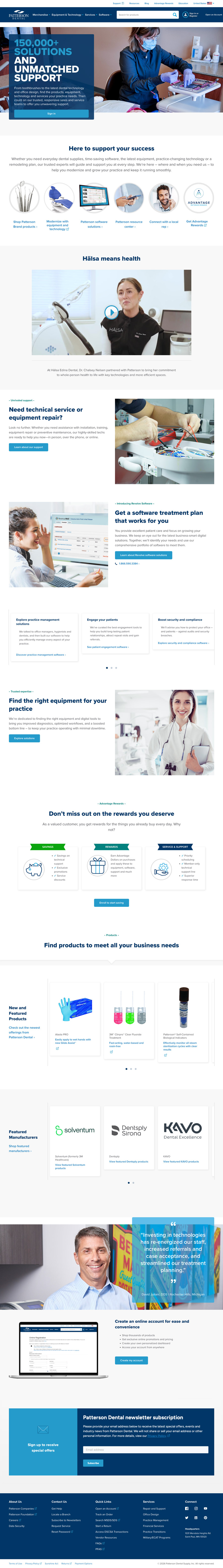 Patterson Dental — Full Site Redesign